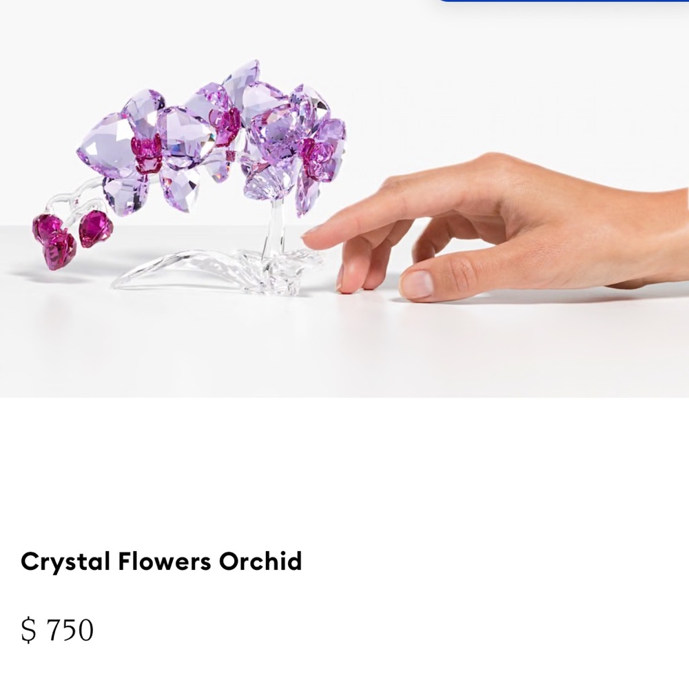 Swarovski Crystal Flowers Orchid - Purple Crystal Orchid Accent